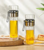 Double Layer Borosilicate Glass Tea Bottle with Tea Strainer