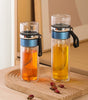 Double Layer Borosilicate Glass Tea Bottle with Tea Strainer