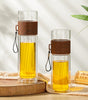 Double Layer Borosilicate Glass Tea Bottle with Tea Strainer