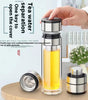 Double Layer Borosilicate Glass Tea Bottle with Tea Strainer